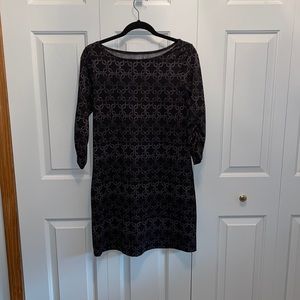 Lola black and gray print sheath dress